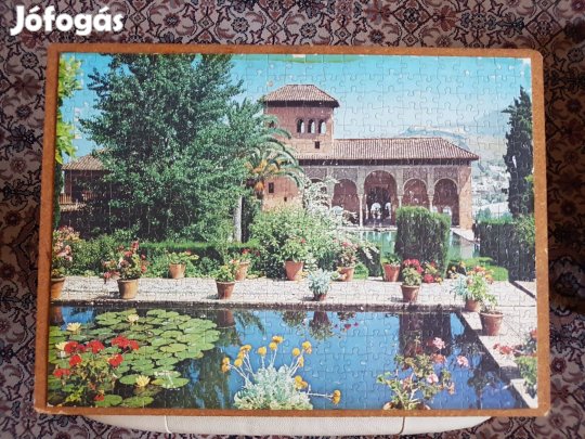 Granadai Alphambra Partal palota Puzzle Falikép 500 db-os kirakott puz