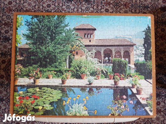 Granadai Alphambra Partal palota Puzzle Falikép 500 db-os kirakott puz