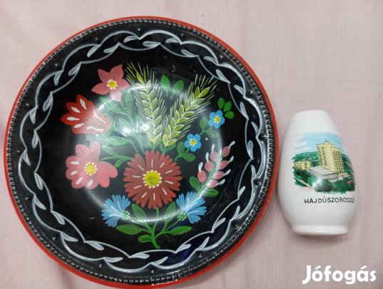 Gránit dísztányér,falitányér ajándék Hajdúszoboszló porcelánnal