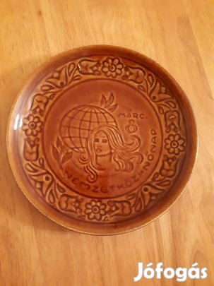 Gránit kerámia falitányér Nemzetközi Nőnap Márc.8