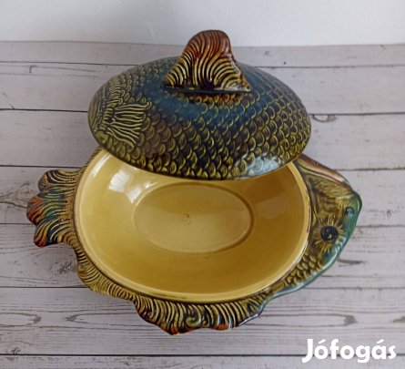 Gránit,porcelán halas tál!