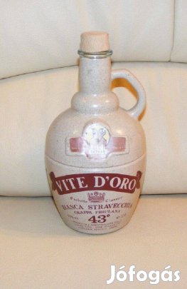 Grappa italos üveg, kiöntő