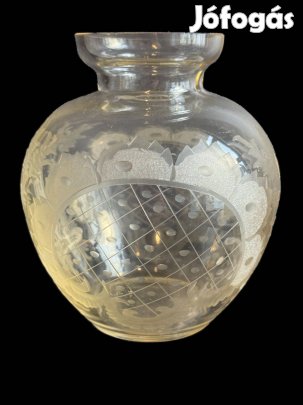 Gravirozott uveg vaza