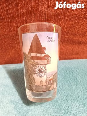 Graz Uhrtrum mintás pohár