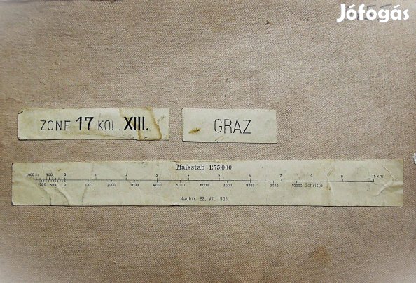 Graz környéke Ausztria régi térkép 1905