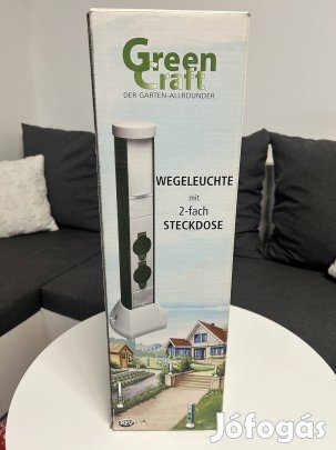 Green Craft - kerti útvilágító oszlop, 2 db kültéri konnektorral