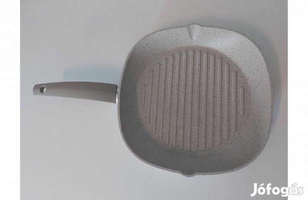 Grill serpenyő 28 cm, gránit hatású bevonat, kifolyócsőrrel