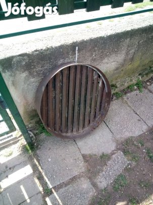 Grill vasrács tűzrakó kerti rostlap kerek