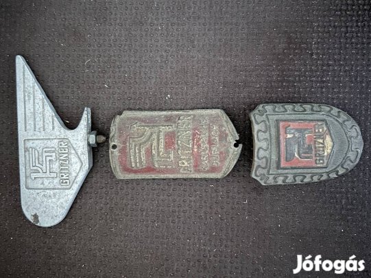 Gritzner kerékpár bicikli sárvédődísz váznyaktábla veterán régi