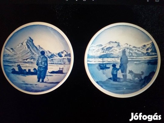 Grönlandi kis dísztányér- új, fajansz, gyűjtőknek
