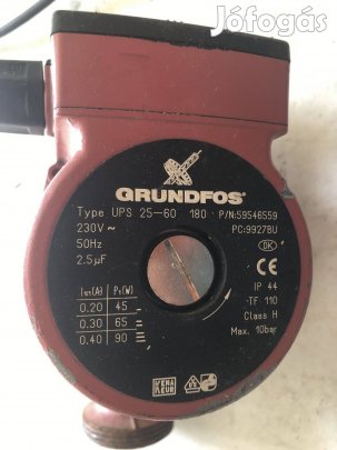 Grundfox 25-60 180 fűtési keringető szivattyú eladó