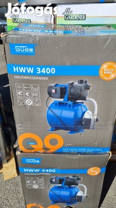 Güde 3400 hidrofor 19literes tartállyal, 800W-os házi vízmű, garancia