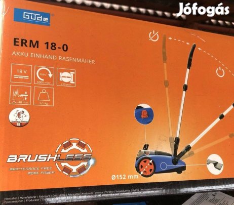 Güde ERM 18-0 Akkus fűnyíró Akku és töltő nélkül