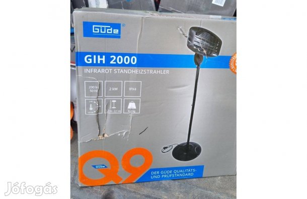 Güde infravörös hősugárzó 2000W-os fűtőteljesítménnyel, fűtőtest