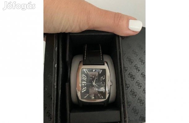 Guess 195200G1 férfi karóra fekete bőrszíjas