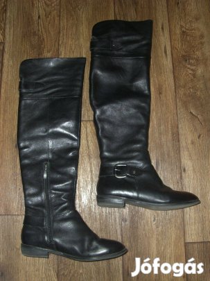 Guess fekete magasszárú bőr csizma - 38