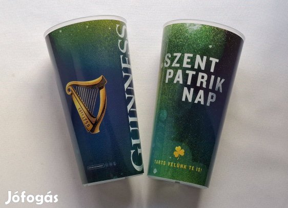 Guinness Szent Patrik nap - Tarts velünk Te is! feliratú repohár * 5dl