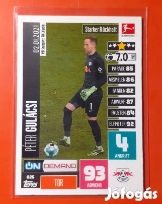 Gulácsi Péter Topps On Demand focis kártya