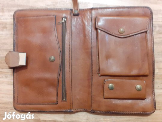 Gulp Pelletteria A. A. Alta Moda márkás, bőr, autós utazótáska