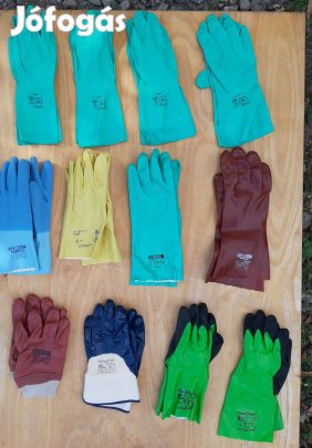 Gumi vegyvédelmi kesztyűk