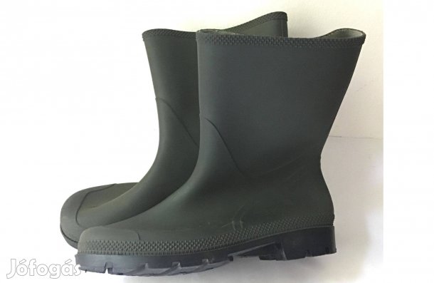 Gumicsizma, női, zöld, rövid szárú. 40-es