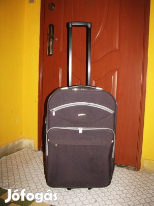 Gurulós bőrönd 64x40x20 Hamono lekerekített elől 2 rek újsz szürke