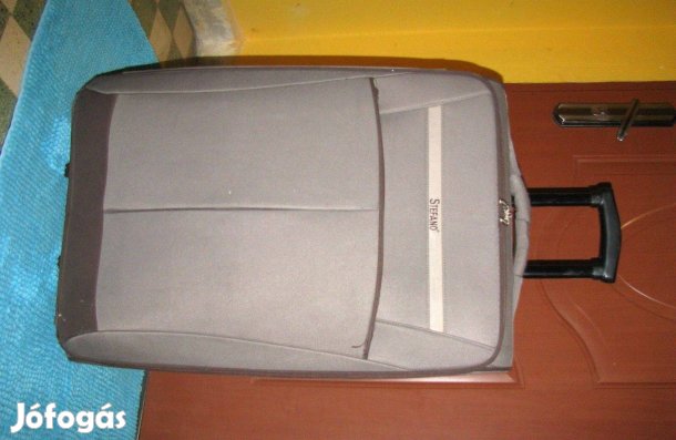 Gurulós bőrönd 72x45x24 szürke vászon 4 kg alig haszn Stefano