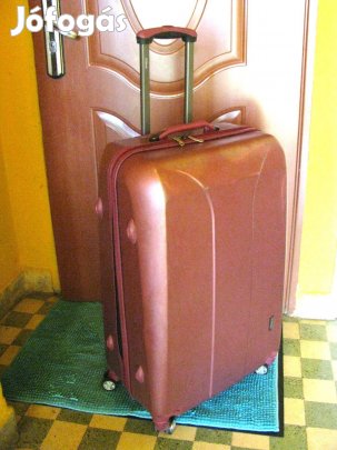 Gurulós bőrönd 75x45x28 számzár Year March bordó elegáns Abs