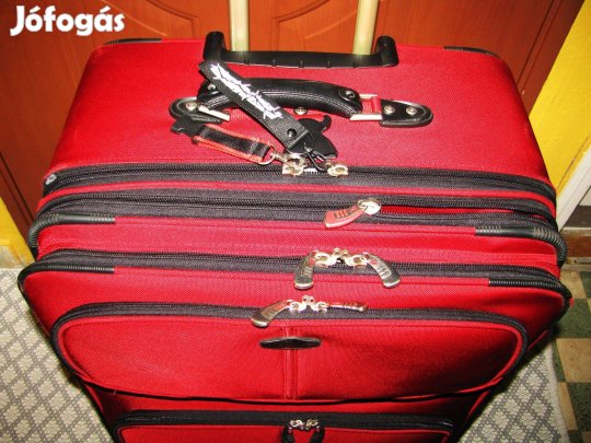 Gurulós bőrönd 76x51x32-36 Ricardo nagy erős kiváló bordó vászon