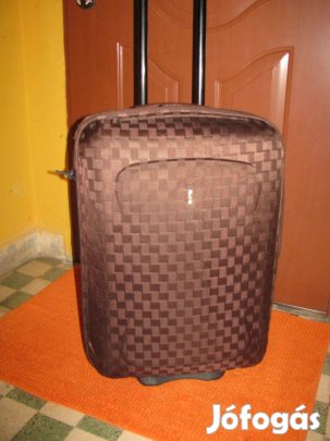 Gurulós bőrönd IT barna kemény vászon 65x44x25-29 szép állapot