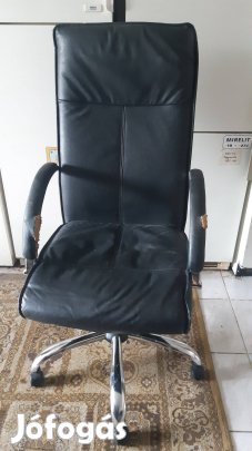 Gurulós forgószék műbőr, teleszkópos, karfás