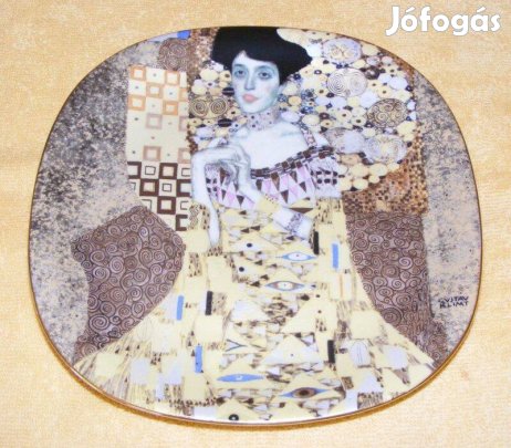 Gustav Klimt porcelán falitányér, dísztányér