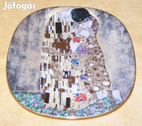 Gustav Klimt porcelán falitányér, dísztányér