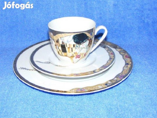 Gustav Klimt porcelán reggelizőszett