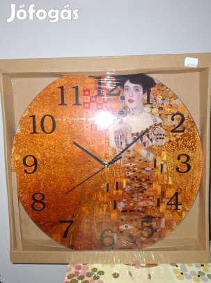 Gustav Klimt üveg óra, Adele, 40cm falióra modern stílusú