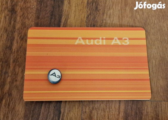 Gyári AUDI A3 Kitűző - Gomblyuk Jelvény