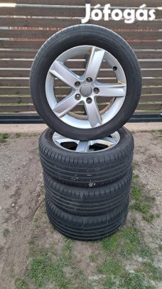 Gyári Audi alufelni eladó nyárigumikkal együtt, 16"