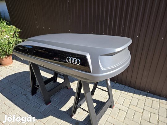 Gyári Audi luxus tetőbox Thule gyártmány kétoldalú nyitás zárható 