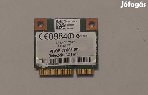 Gyári HP Probook Elitebook Wifi wireless Kártya 593836-001