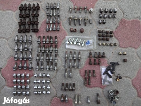 Gyári kerék csavar, anya alumínium és lemez felnihez