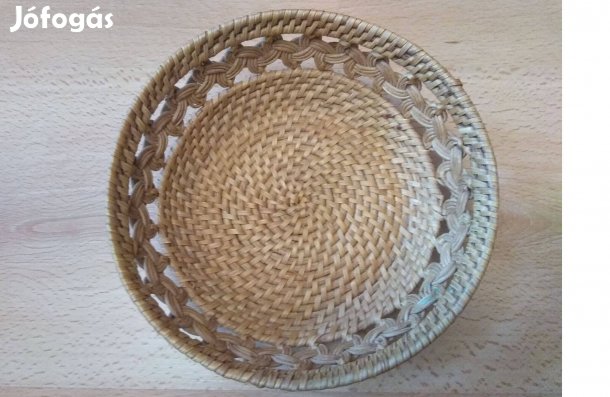 Gyékény fonott kosár bevásárló kosár ajándék tartó tál
