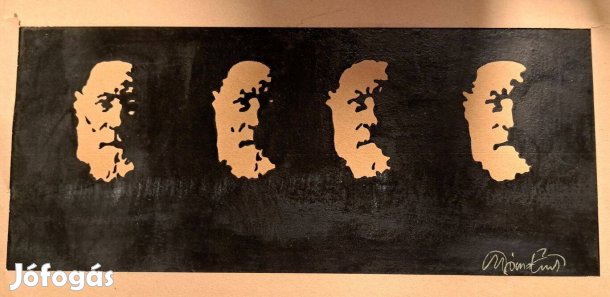 Gyémánt László modern portrékompozíció, szignált