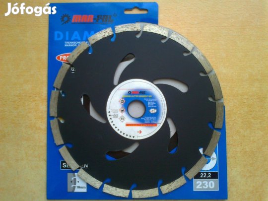 Gyémántkorong 230-as átmérővel szegmenses vágókorong