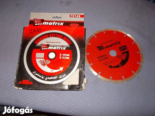 Gyémántvágó 180 mm Szegmenses tárcsa kő és beton horony vágó