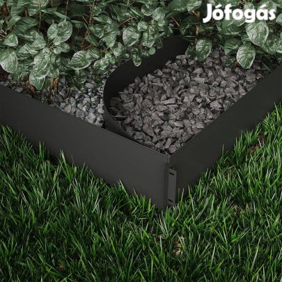 Gyepszegély, 100x18 cm, 10 méter, antracit, Sorina , Új