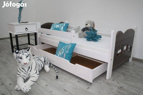 Gyerek Antos Borovi Fenyőfa Ágy Keret Leesés Gátlóval Heverő Fenyő Fa