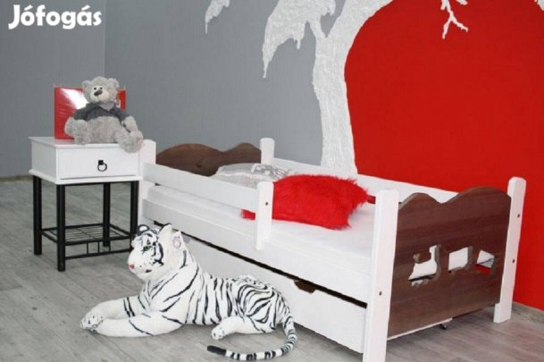 Gyerek Antos Borovi Fenyőfa Ágy Keret Leesés Gátlóval Heverő Fenyő Fa