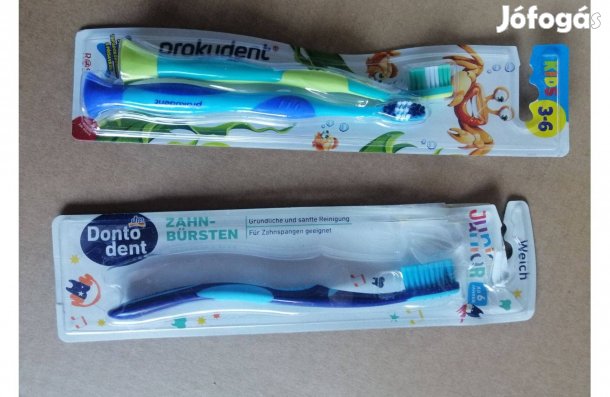 Gyerek Figurás Fogkefe , új 2 db -s szett ,tapadó korongos