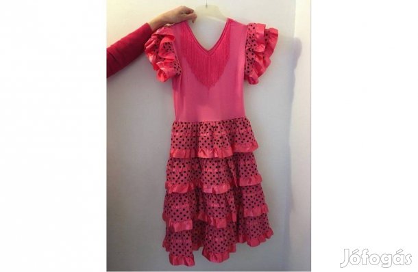 Gyerek Flamenco, spanyol táncosnő ruha/ jelmez - Méret 146/152