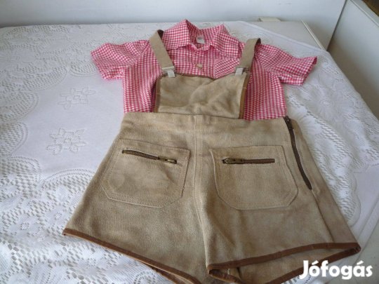 Gyerek bőrnadrág, népviselet ajándék inggel 104-es